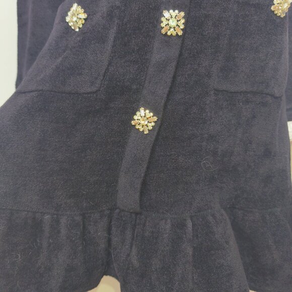 self-portrait Black Chenille Knit Mini Dress size M - Picture 10 of 16